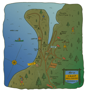 Camp Pellissippi illustrated map