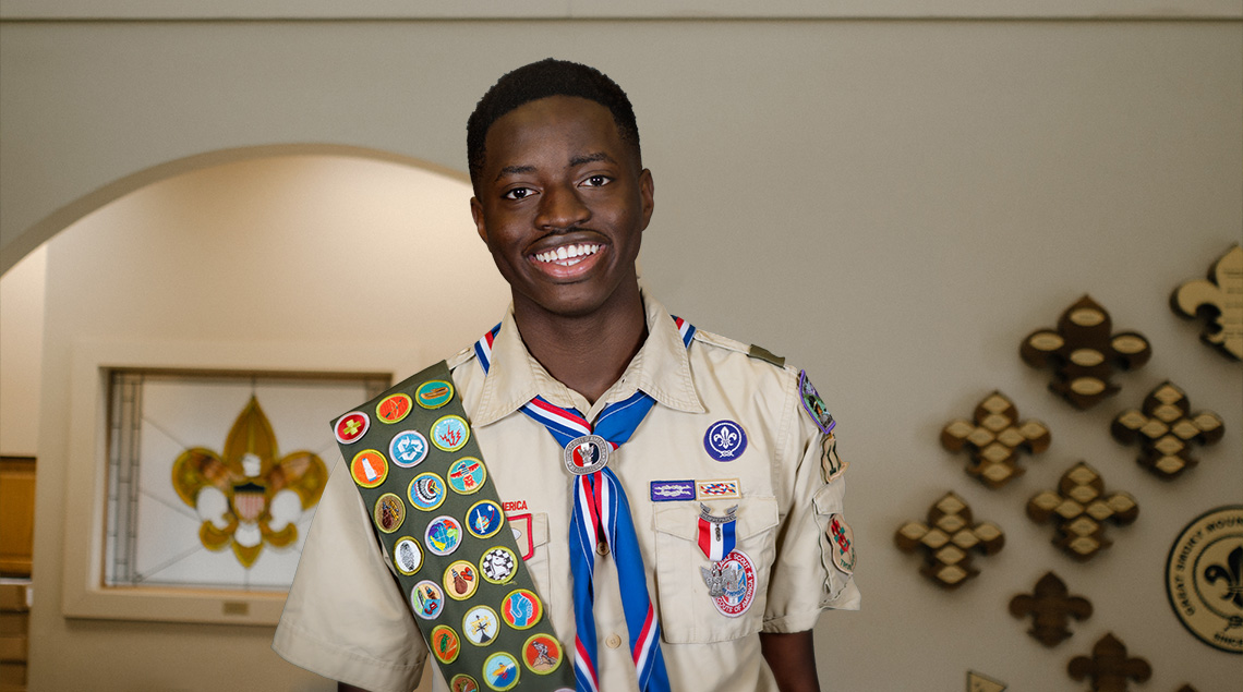 eagle scout at council headquarters