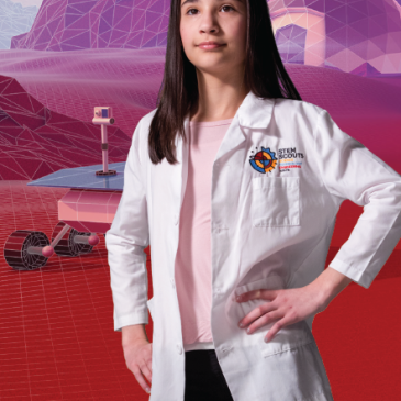 Girl in lab coat Mars