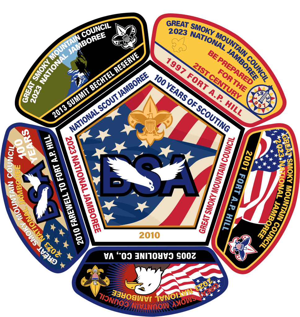 2023 National Scout Jamboree Patches Great Smoky Mountain Council