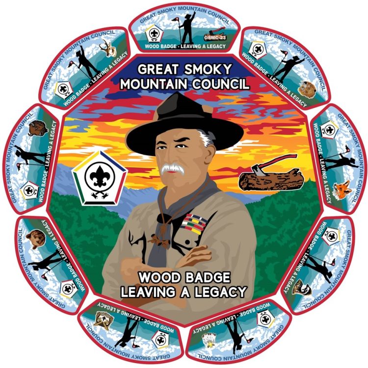 GSMC 23 Wood Badge full set of patches