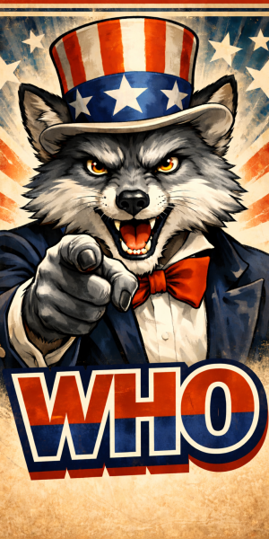 Patriotic silver fox calls you out